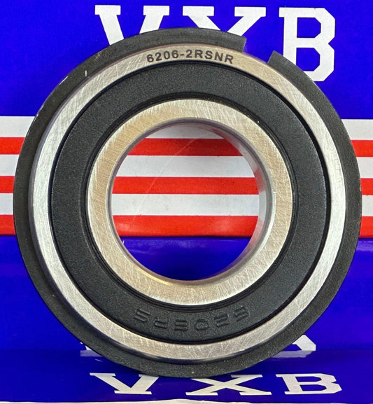 6206-2RSNR Sealed Bearing with Snap Ring 30x62x16 - VXB Ball Bearings