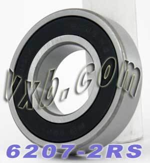 6207-2RS Bearing 35x72x17 Ball Bearing Dual Sided Rubber Sealed Deep Groove (4PCS) - VXB Ball Bearings