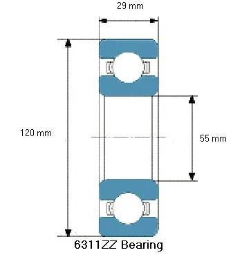 6311ZZ Bearing Deep Groove 6311ZZ - VXB Ball Bearings