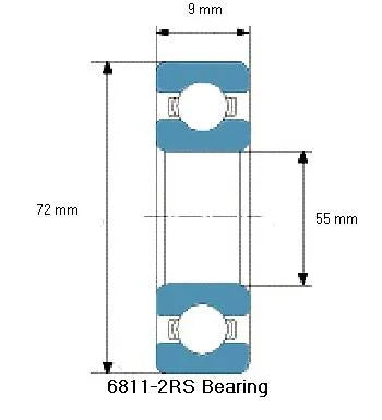 6811-2RS Bearing Deep Groove 6811-2RS - VXB Ball Bearings
