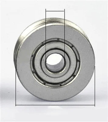 6mm Bore Bearing with 25mm Stainless Steel Pulley U Groove Track Roller Bearing 6x25x7mm - VXB Ball Bearings