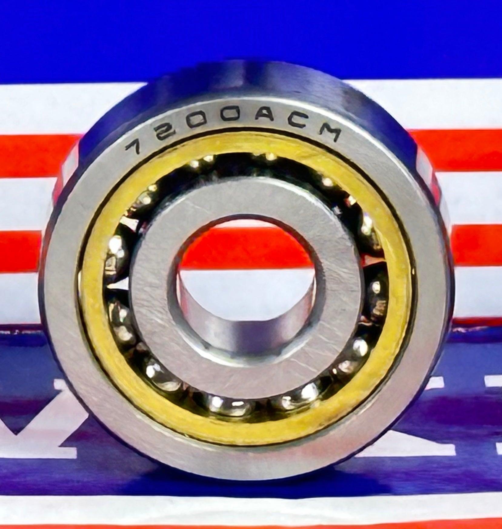 7200ACM Angular Contact bearing Bronze Cage 10x30x9 - VXB Ball Bearings