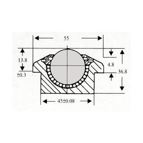770 lbs Heavy Duty Machined Steel Drop in Ball Transfer Unit - VXB Ball Bearings