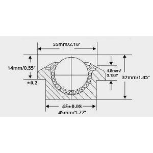 770 lbs Heavy Duty Machined Steel Drop in Ball Transfer Unit - VXB Ball Bearings