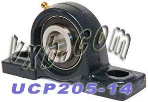 7/8 Bearing UCP-205-14 + Pillow Block Cast Housing Mounted Bearings - VXB Ball Bearings
