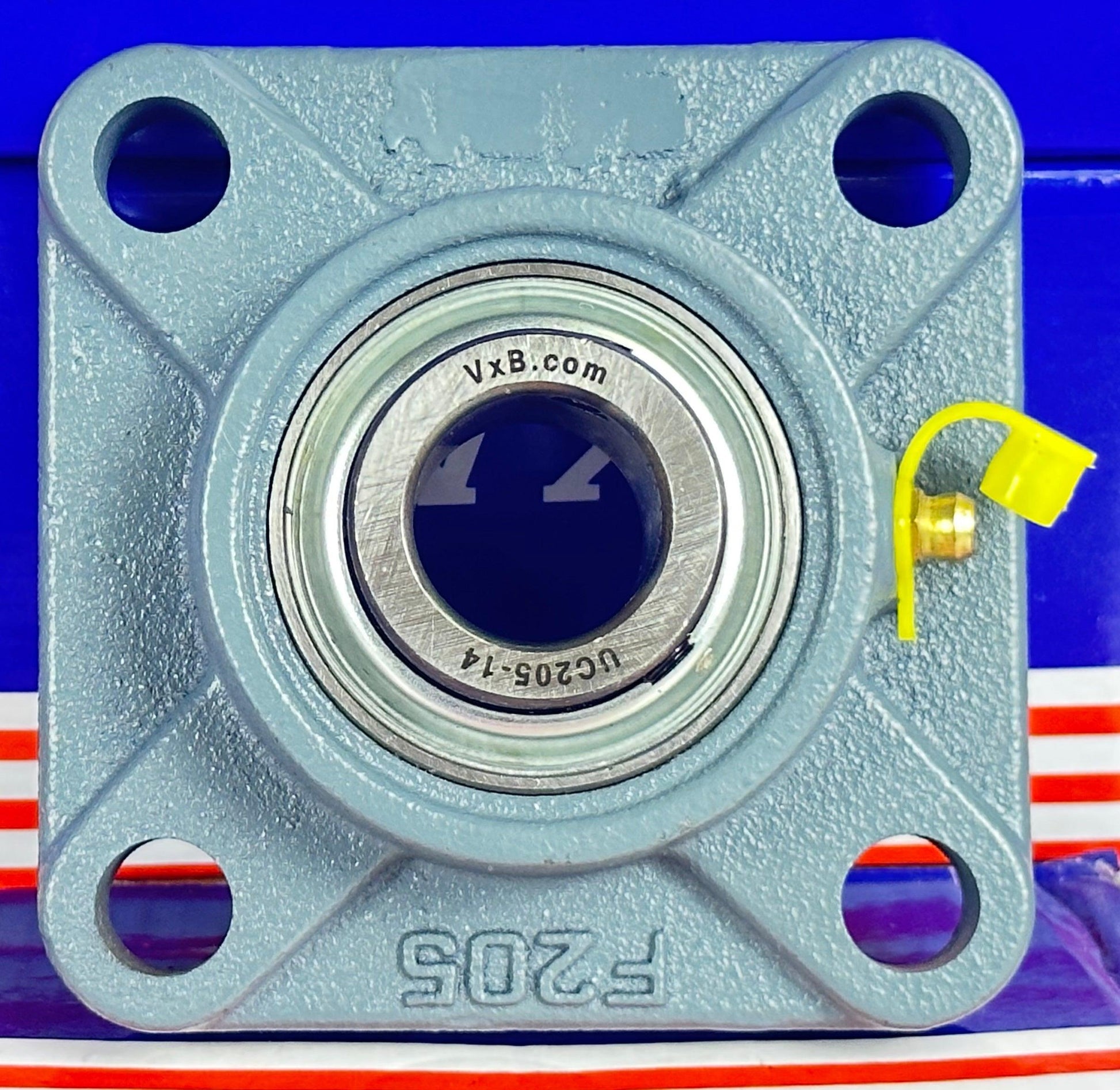 7/8 inch Bearing UCF205-14 + Square Flanged Cast Housing Mounted Bearings - VXB Ball Bearings