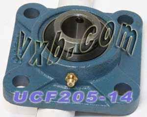 7/8 inch Bearing UCF205-14 + Square Flanged Cast Housing Mounted Bearings - VXB Ball Bearings