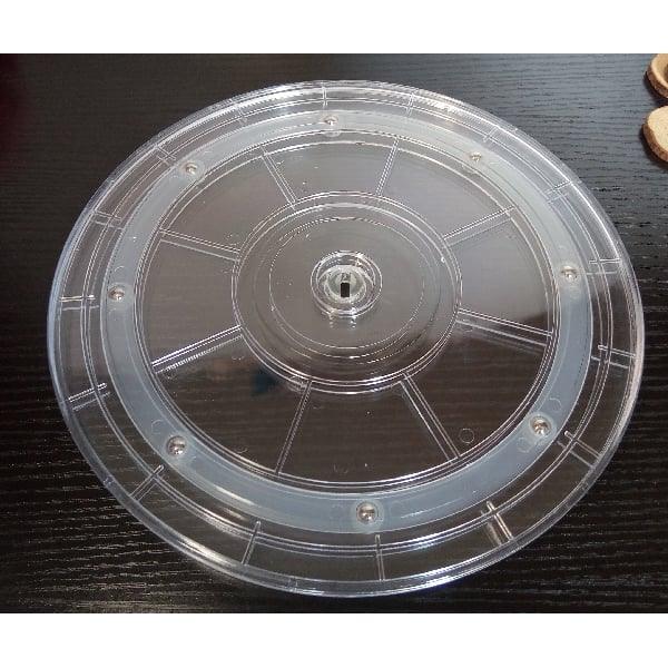 8" Inch Dia. CLear Acrylic Lazy Susan Turntable Bearing - VXB Ball Bearings