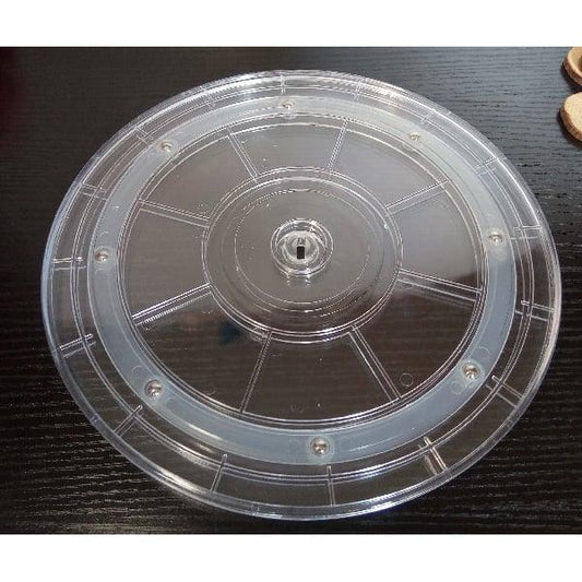 8" Inch Dia. CLear Acrylic Lazy Susan Turntable Bearing - VXB Ball Bearings