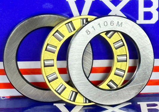 81106M Cylindrical Roller Thrust Bearings Bronze Cage 30x47x11 mm - VXB Ball Bearings