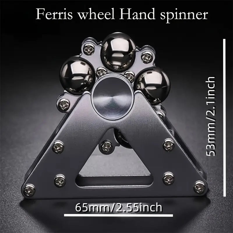 Double Pendulum Fidget Spinner Foldable Metal Antistress Hand Spinner Gyroscope Toy Silver