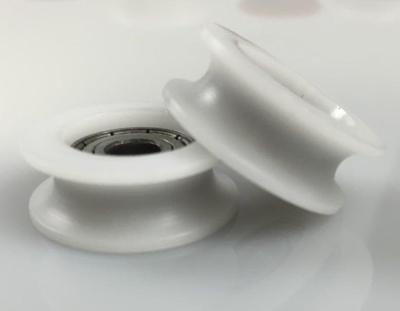 8mm Bore Bearing with 46.5mm Round Nylon Pulley U Groove Track Roller Bearing 8x46.5x10mm - VXB Ball Bearings