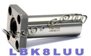 8mm Long Square Flanged Bushing Linear Motion - VXB Ball Bearings