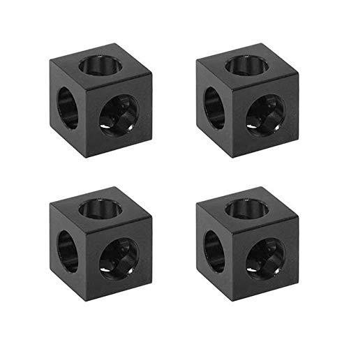 8PCS Black Corner Bracket Cube (20x20x20mm) for 6mm Slot Aluminum Extrusion Profile 2020 Series (Cube Corner-8PCS) - VXB Ball Bearings