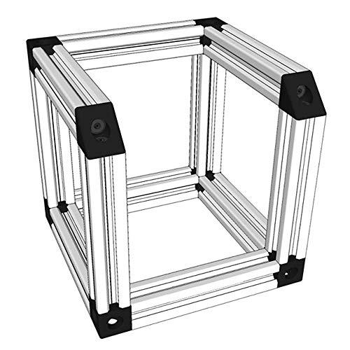 8PCS Black Corner Bracket Cube (20x20x20mm) for 6mm Slot Aluminum Extrusion Profile 2020 Series (Cube Corner-8PCS) - VXB Ball Bearings
