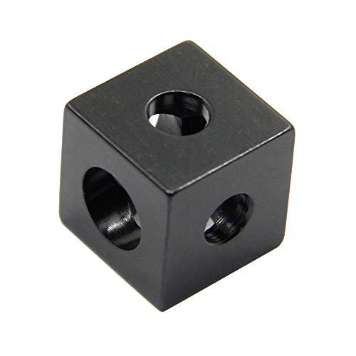 8PCS Black Corner Bracket Cube (20x20x20mm) for 6mm Slot Aluminum Extrusion Profile 2020 Series (Cube Corner-8PCS) - VXB Ball Bearings