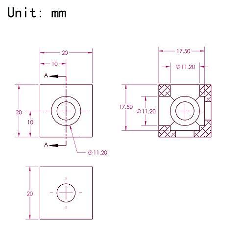 8PCS Black Corner Bracket Cube (20x20x20mm) for 6mm Slot Aluminum Extrusion Profile 2020 Series (Cube Corner-8PCS) - VXB Ball Bearings