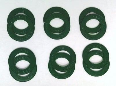 A Pack of 12 Green seals for 608 Bearings - VXB Ball Bearings