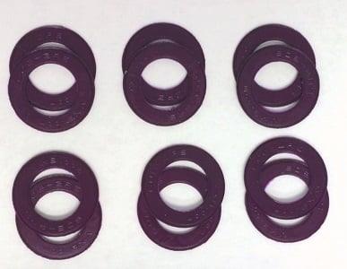 A Pack of 12 Purple seals for 608 Bearings - VXB Ball Bearings