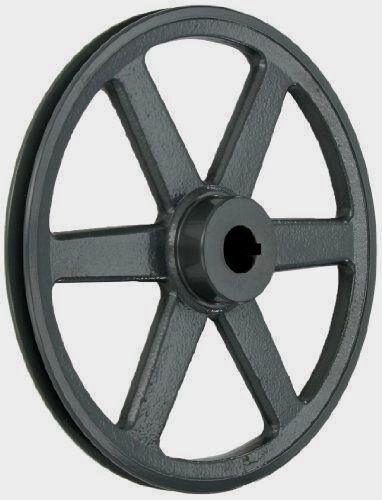 AK124 5/8" Bore OD 12.25", 1 Groove V-Belt Pulley Gear AK124-5/8" Cast Iron for 3L . 4L A - V belt - VXB Ball Bearings