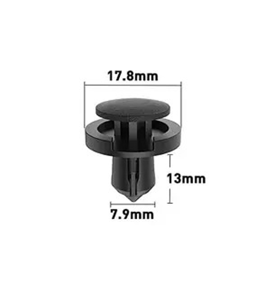 7.9mm Hole Push-in Plastic Rivet Sheet Metal Plugs size 13mm clip long, Bumper Type Fasteners Clips Nylon Push 7.9x13mm - VXB Ball Bearings