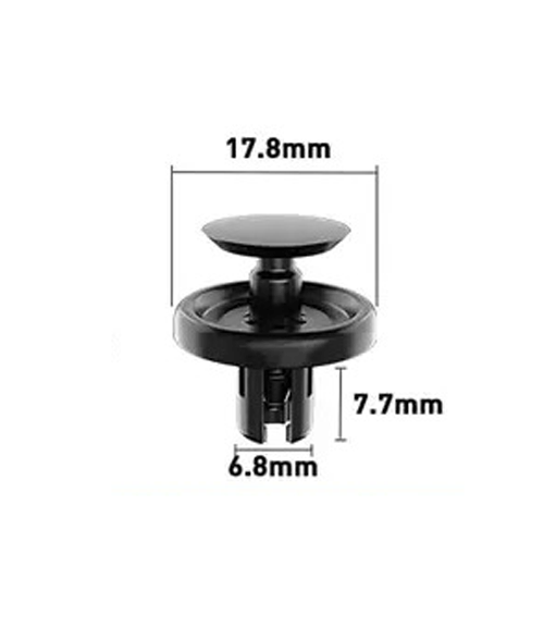 6.8mm Hole Push-in Plastic Rivet Sheet Metal Plugs size Front Bumper Type Fasteners Clips Nylon Push 6.8x7.7mm - VXB Ball Bearings