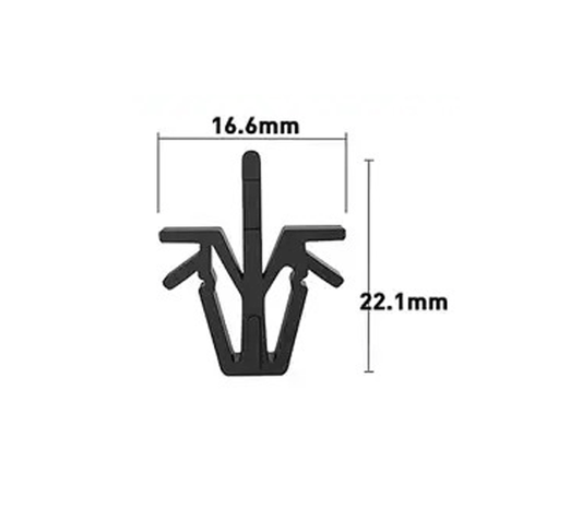 10.2mm Hole Push-in Plastic Rivet Sheet Metal Plugs size 22.1mm clip long, Type Bumper Fasteners Clips Nylon Push 10.2x22.1mm - VXB Ball Bearings