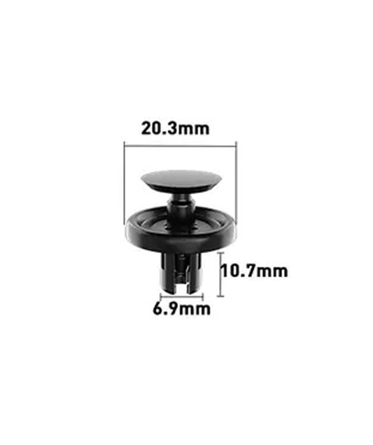 6.9mm Hole Push-in Plastic Rivet Sheet Metal Plugs size Front Bumper Type Fasteners Clips Nylon Push 6.9x10.7mm - VXB Ball Bearings