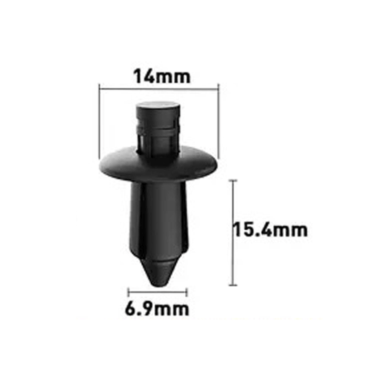 6.9mm Hole Push-in Plastic Rivet Sheet Metal Plugs size 15.4mm clip long, Bumper Type Fasteners Clips Nylon Push 6.9x15.4mm - VXB Ball Bearings