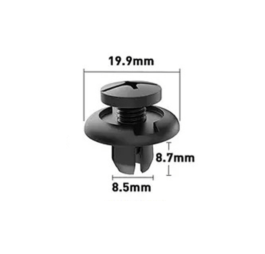8.5mm Hole Push-in Plastic Rivet Sheet Metal Plugs size 8.7mm clip long, Bumper Type Fasteners Clips Nylon Push 8.5x8.7mm - VXB Ball Bearings