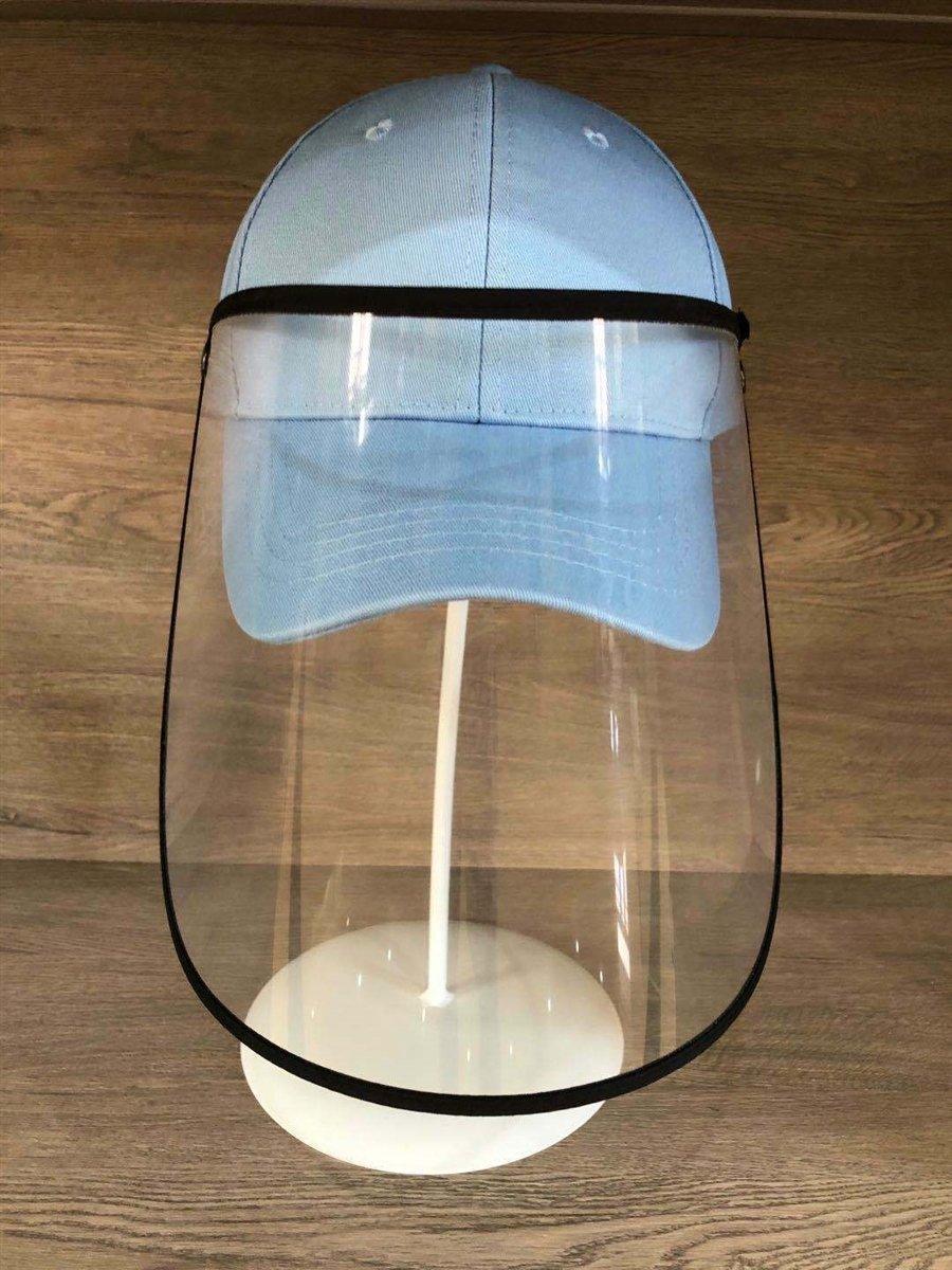 Baby Blue Ball Cap with Face Shield - VXB Ball Bearings