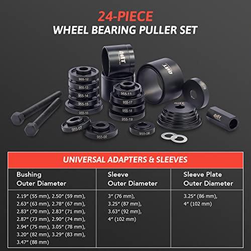 Bearing Press Kit for Front Wheel Drive Bearing Removal & Installation, Wheel Bearing Puller Tool Set - VXB Ball Bearings