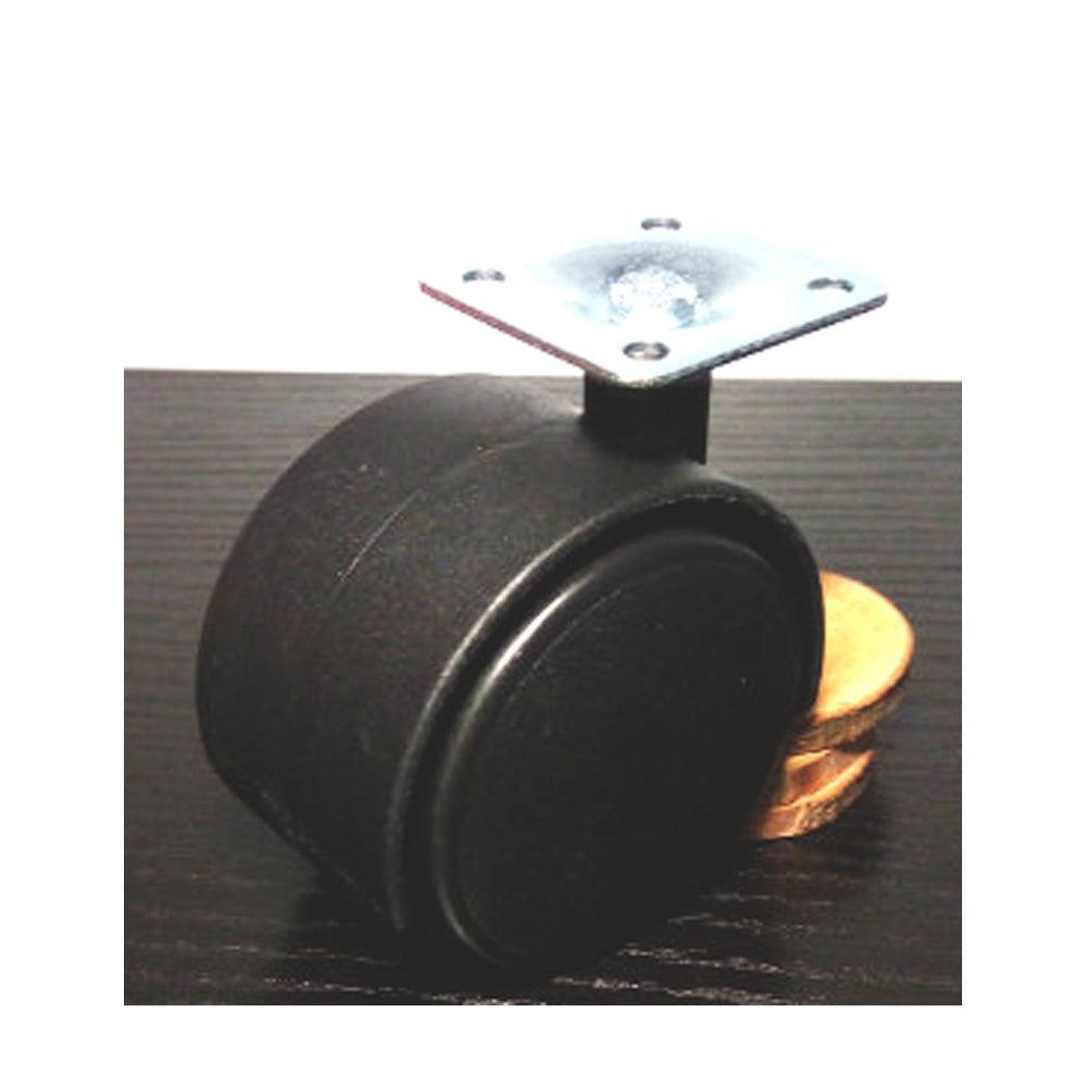 Black Plastic Caster Wheel 2 Inch Swivel Plate Caster with 75lb. Load Rating-Pack of 10 - VXB Ball Bearings