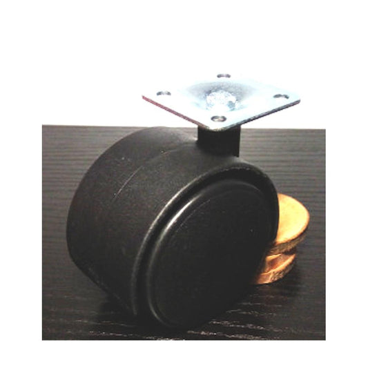 Black Plastic Caster Wheel 2 Inch Swivel Plate Caster with 75lb. Load Rating-Pack of 10 - VXB Ball Bearings