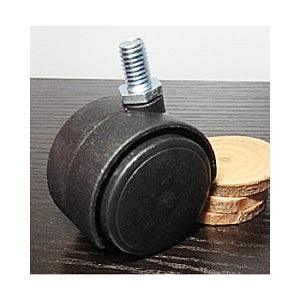Black Plastic Chair 1.5" inch Caster Wheel with M8 Screw Threaded Stem - VXB Ball Bearings