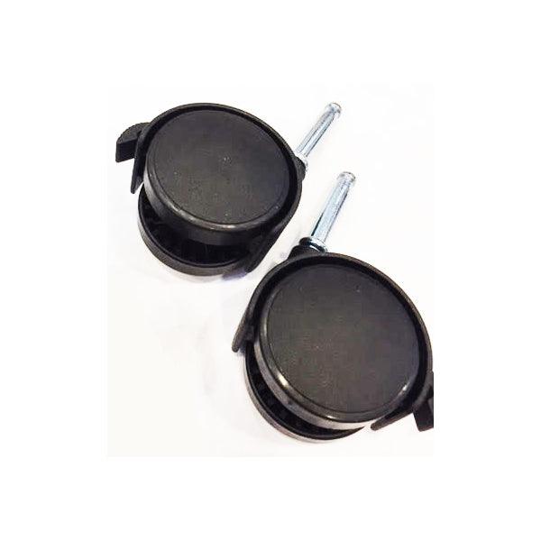 Black Plastic Chair 2" Inch Caster with 12.2mm Dia. Stem-Pack of 10 - VXB Ball Bearings
