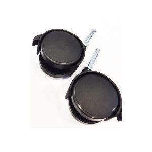 Black Plastic Chair 2" Inch Caster with 12.2mm Dia. Stem-Pack of 10 - VXB Ball Bearings