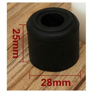 Black Rubber Door Stop Stopper Cylinder 17x28x25mm - VXB Ball Bearings