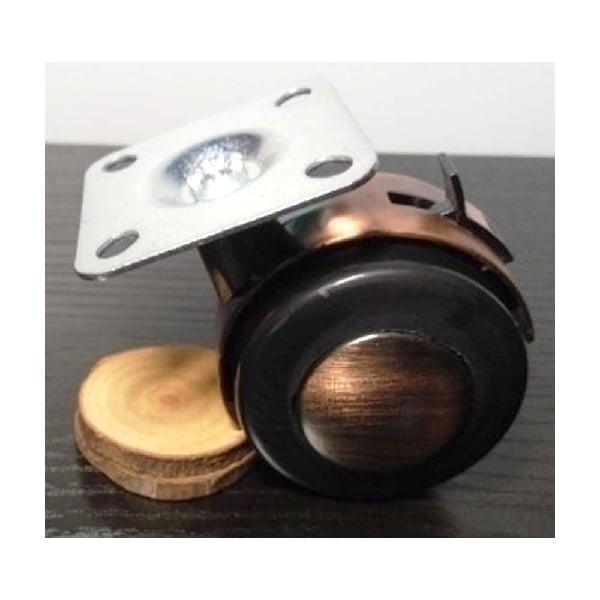 Bronze Caster Wheel 2" Inch with Swivel Metal Plate Brake Caster with 75lb. Load Rating - VXB Ball Bearings