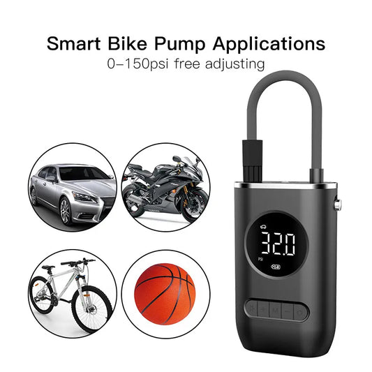 Car Portable Tire Inflator Wireless/Cordless USB-C Rechargeable Battery Operated - VXB Ball Bearings