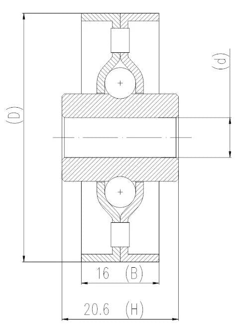 Conveyor Skate Roller Bearing 8.1x50x24 Pack of 10 Bearings - VXB Ball Bearings