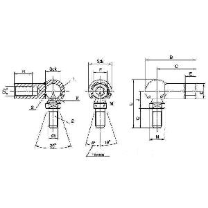 CS13 13mm L-Shape Ball Joint Rod End Bearing - VXB Ball Bearings