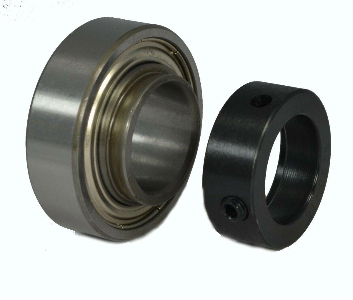 CSA205 25mm Bore Cylindrical Insert Bearing w/Locking Collar - VXB Ball Bearings