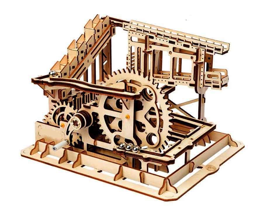 DIY 3D Puzzle Wood Gear Coaster Manually Operated Toy Kit 42Q - VXB Ball Bearings