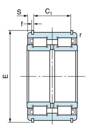 E5009NR Nachi Japan Sheave Bearing Double Row Full Complement Bearings - VXB Ball Bearings