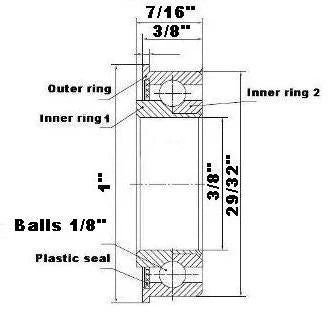 F1229 Unground Flanged Full Complement Bearing 3/8x29/32x7/16 Inch - VXB Ball Bearings
