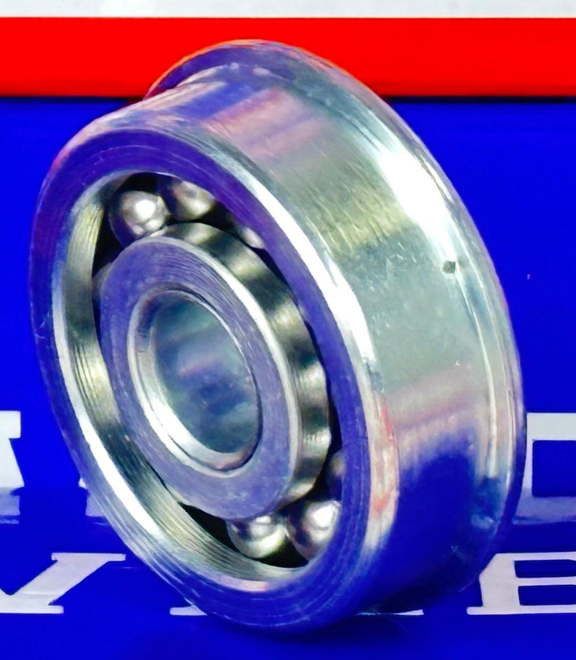 F1244 Unground Flanged Full Complement Bearing 3/8x1 3/8x1/2 Inch - VXB Ball Bearings