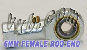 Female Rod End 6mm Inner Diameter PHS6 Right hand Bearing - VXB Ball Bearings