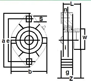 FHFLCTQ204-20mmG Bearing Flange Ductile Flush 2 Bolt 20mm Bearings - VXB Ball Bearings