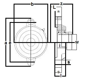 FHFX205-15G Bearing Flange Ductile 2 Bolt 15/16 Inch - VXB Ball Bearings